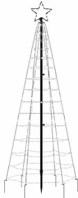 hideg fehér LED karácsonyfa tüskékkel 220 LED 180 cm