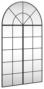 fekete ívelt vas fali tükör 80x140 cm
