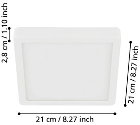 Fehér LED mennyezeti lámpa 21x21 cm FUEVA 5 – EGLO