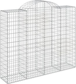 vidaXL íves horganyzott vas gabion kosár 200x50x160/180 cm