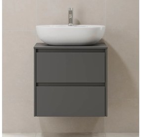 TRONDHEIM fürdőszobai szekrény 60 cm-es mosdóhoz, antracitszürke