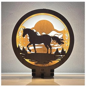 Li-Go 23598/DUB2 - LED-es, fényerőszabályozható asztali dekoráció LED/12W/230V 20x22 cm tölgy