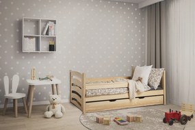 Gyerekágy MELA 80 x 160 cm, fenyő Ágyrács: Lamellás ágyrács, Matrac: EASYSOFT 10 cm matrac