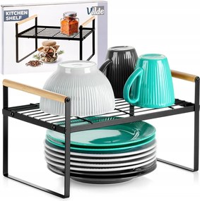 Konyhai fém polc, segédpolc pultra, polc szekrénybe, állvány, rendszerező