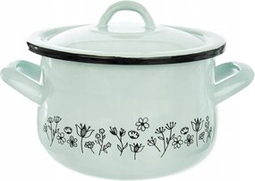 Zománcozott Acél fazék hagyományos főzőfedéllel 16 cm 2,3L