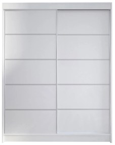 Tolóajtós szekrény Bianca IV (fehér + kézműves tölgy) (RGB LED világítás színes). 1060478