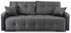 Sofa FAVIO Szara Welurowa