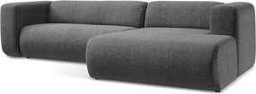 Szürke sarokkanapé (jobb oldali-heverő résszel) Ekahi – Makamii