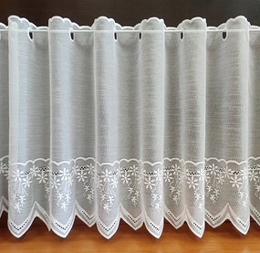 Függöny méteráru 45cm hímzett karnis irigység