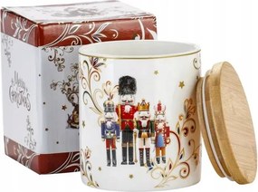 Karácsonyi porcelán edény fedéllel0,7l