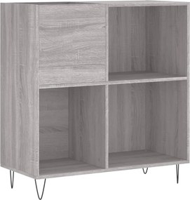vidaXL szürke sonoma színű szerelt fa hanglemezszekrény 84,5x38x89 cm