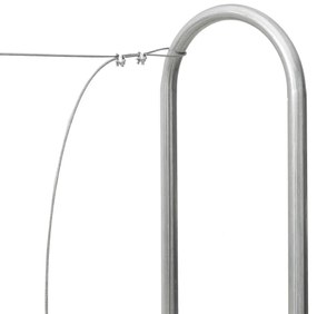 tűzifa állvány esővédővel 250x25x150 cm Horganyzott acél