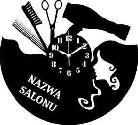 Személyre szabott óra Fodrász Szalon Név Nappali 45 cm
