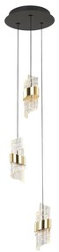 ITALUX 5900644337942 TONGA Modern Led FĂŒggesztett LĂĄmpa Fekete, Arany LED IP20