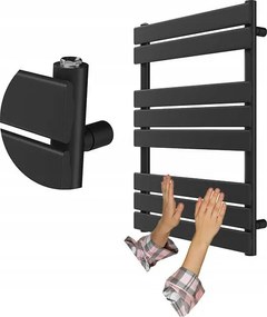 Fürdőszobai Radiátor Fekete Létra 80x60 cm Radiátor Modern Oslo