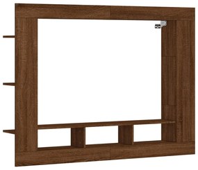 barna tölgyszínű szerelt fa TV-szekrény 152x22x113 cm