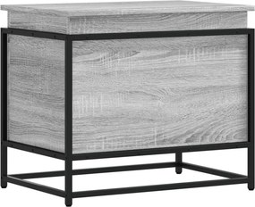 vidaXL szürke sonoma szerelt fa tárolóláda fedéllel 60x40x51,5 cm