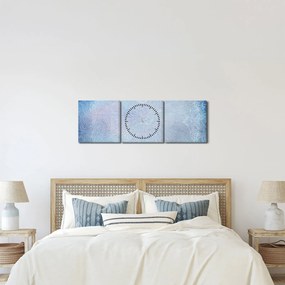 Kép - Mandalák kékszínben (órával) (90x30 cm)