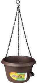 Plastia Önöntöző függesztett virágtartó 25 cm, barna, 25 cm átmérőjű