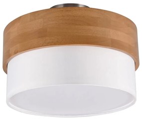 Fehér-natúr színű mennyezeti lámpa textil búrával Seasons – Trio