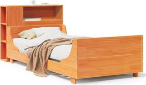 vidaXL viaszbarna tömör fenyőfa ágy matrac nélkül 75 x 190 cm