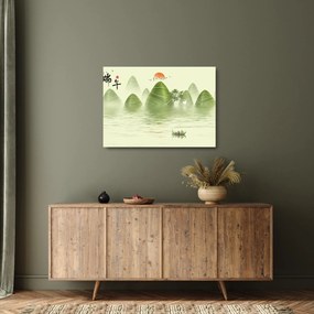 Kép - Zöld-hegyi völgy (üvegen) (70x50 cm)