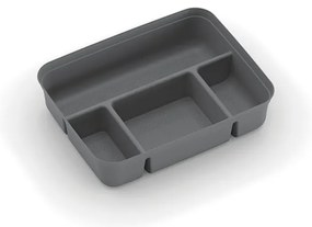 Szürke műanyag tárolódoboz elosztó 31,5x24x7,5 cm K Latch Box – KIS