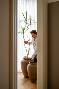 Pottery Pots Dafni virágcserép, gyökérbarna színű, több méretben - PotteryPots méret: M - ø 40 cm | m. 60 cm