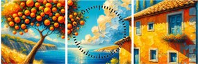 Kép - Ház narancsokkal II. (órával) (90x30 cm)
