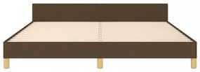 sötétbarna szövet ágykeret matrac nélkül 180 x 200 cm