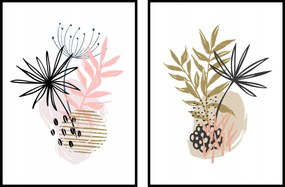 Grafika absztrakt két poszter festmény 2db 21x30