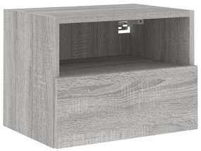2 db szürke sonoma szerelt fa fali TV-szekrény 40 x 30 x 30 cm