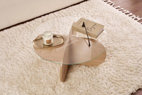 Dohányzóasztal Aeris - Sapphire Oak, Transparent