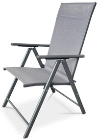 Autronic Kerti szék, fém, textil, szürke, AZC-S1116 SZÜRKE