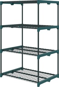 Outsunny 4 szintes acél növénytartó — beltéri/kültéri virágszállvány kertbe, erkélyre és nappaliba, 67 x 49 x 105 cm, zöld | Aosom