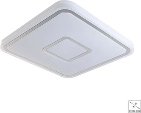 PREZENT 71304 MOZAN Négyzetes Mennyezeti Lámpa Fehér, Króm LED IP20