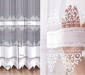 Csíkos minta 107363 méret 400x250cm jacquard függöny, egyenes (szegélyekkel)