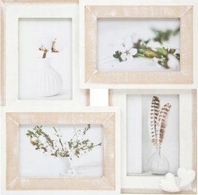 Képkeret Fotókeret 4 Képhez Rusztikus Mdf 33 x 33