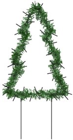 karácsonyfa fénydekoráció 3 db cövekkel 50 LED 30 cm