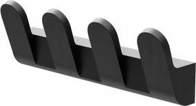 Fürdőszobai törölközőtartó fekete előszobába falra 175mm