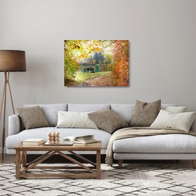 Egy tó képe (üvegen) (70x50 cm)