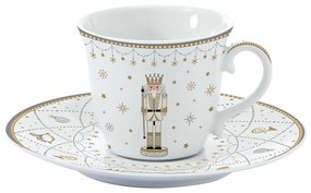 Royal nutcracker karácsonyi porcelán teás csésze aljjal díszdobozban