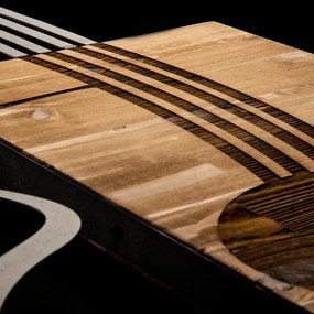 Gitar fém fali dekoráció, 39×93 cm