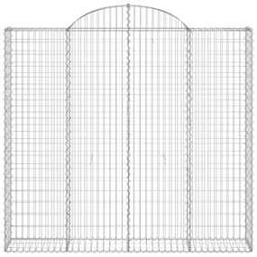 6 db íves horganyzott vas gabion kosár 200x50x180/200 cm