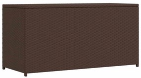 vidaXL barna polyrattan kerti tárolóláda 120 x 50 x 60 cm