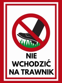 Fém poszter információs információ Ne Lépjen Fel A Gyepre 30x40