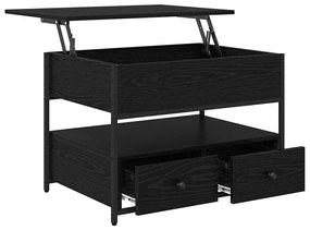 Dohányzóasztal fiókkal Musta tammi 70x50x50cm Faanyag