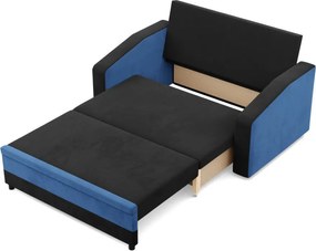 Hewlet kanapé, szövet anyag, fekete - kék