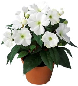 Mű Nebáncsvirág virágtartóban fehér, 24 cm
