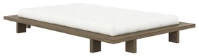Barna borovi fenyő egyszemélyes ágy ágyráccsal 120x200 cm Japan – Karup Design